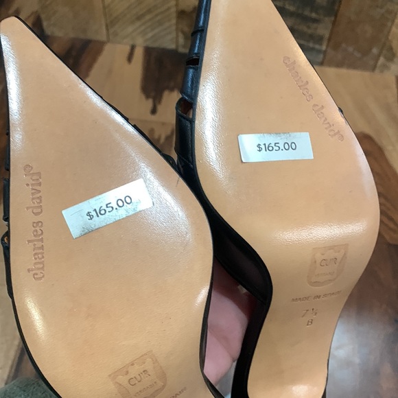 Charles Davis black pointed heels - Picture 6 of 8